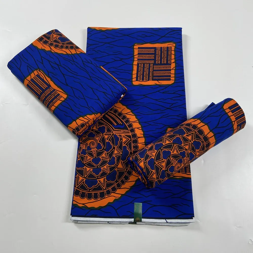 Stof 2022 Nieuwe Hot Sale Afrikaanse Wax Stof Katoen Materiaal Nigeriaanse Ankara Blokprints Batik Nederlandse Hoge Kwaliteit Naaidoek VL16