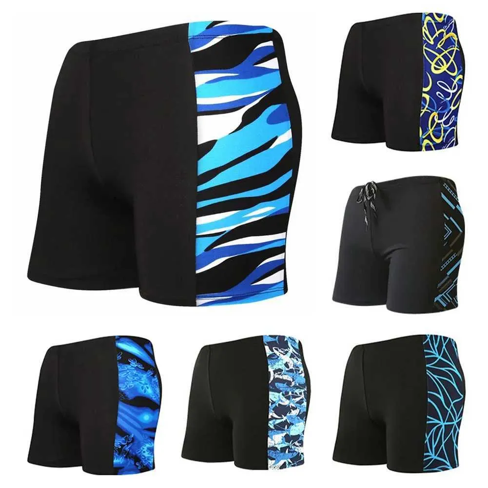 Shorts masculinos terno de natação masculino respirável maiô calças compridas masculino maiô calças compridas masculino maiô curto secagem rápida um tamanho j240328