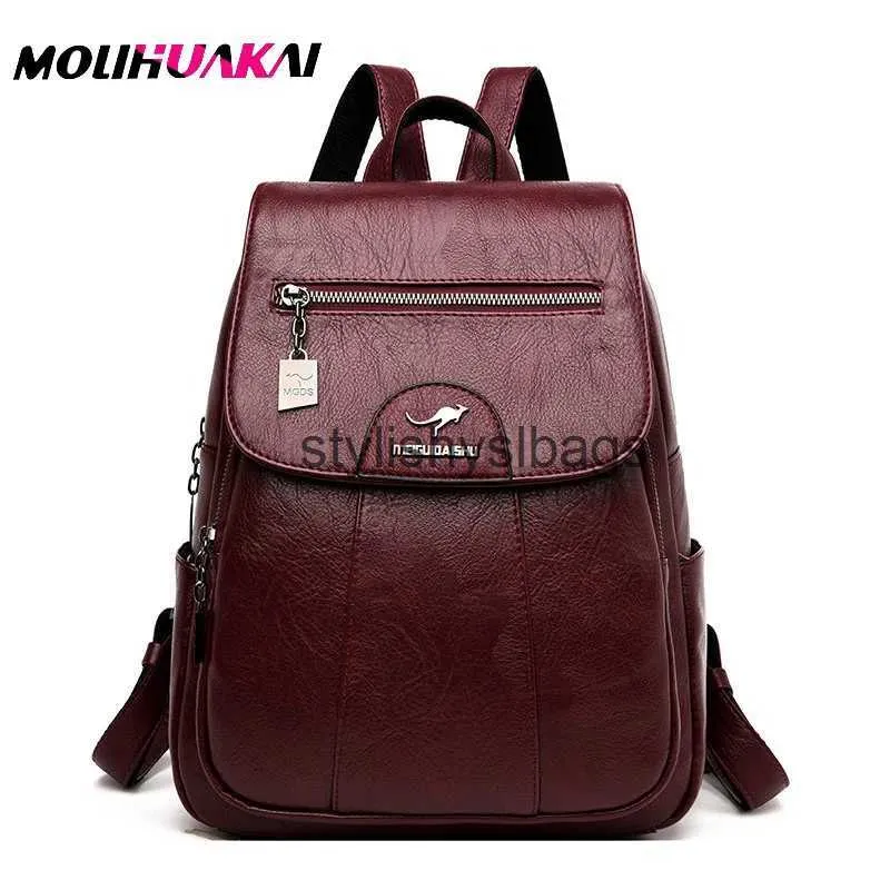 Sac à Dos Style sacs à bandoulière mode fermeture éclair femmes Sac à Dos en cuir solide femmes école pour filles Sac à Dos voyage sacs à Dos 2019 Sac A Dos Femme H240328