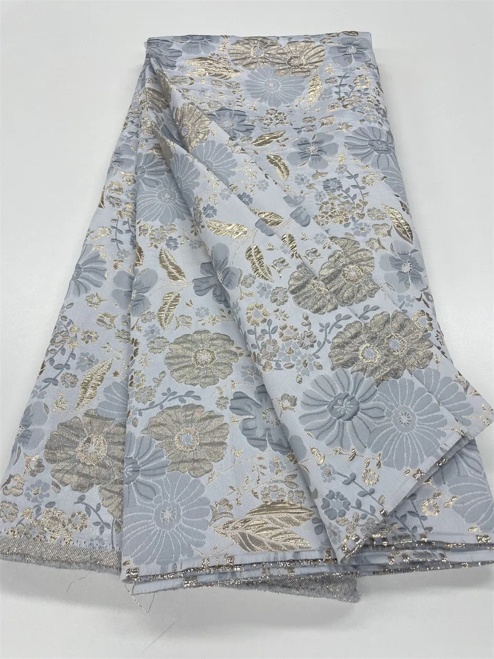 Tissu africain en dentelle brocart Jacquard, tissu français en dentelle Organza nigérian pour robe de soirée, matériel de couture, RC117, 2023