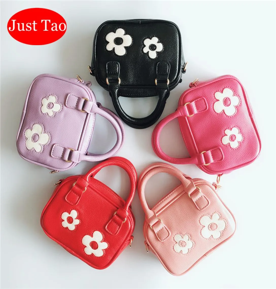 Just Tao Kids cute Flower Bag handbags baby girls small totes Toddlers pu leather fashion brand tote Teenagers Phone bags JT0188671587