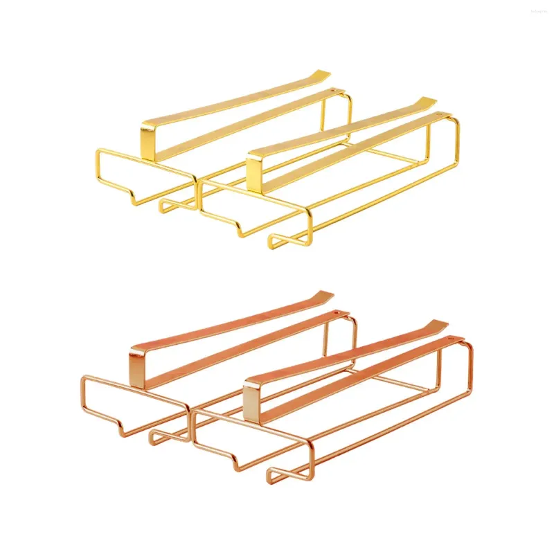 Kök förvaring hängande glas hållare kopp rack under skåp skåp barhängare hylla stamvaror för restaurang skafferi café
