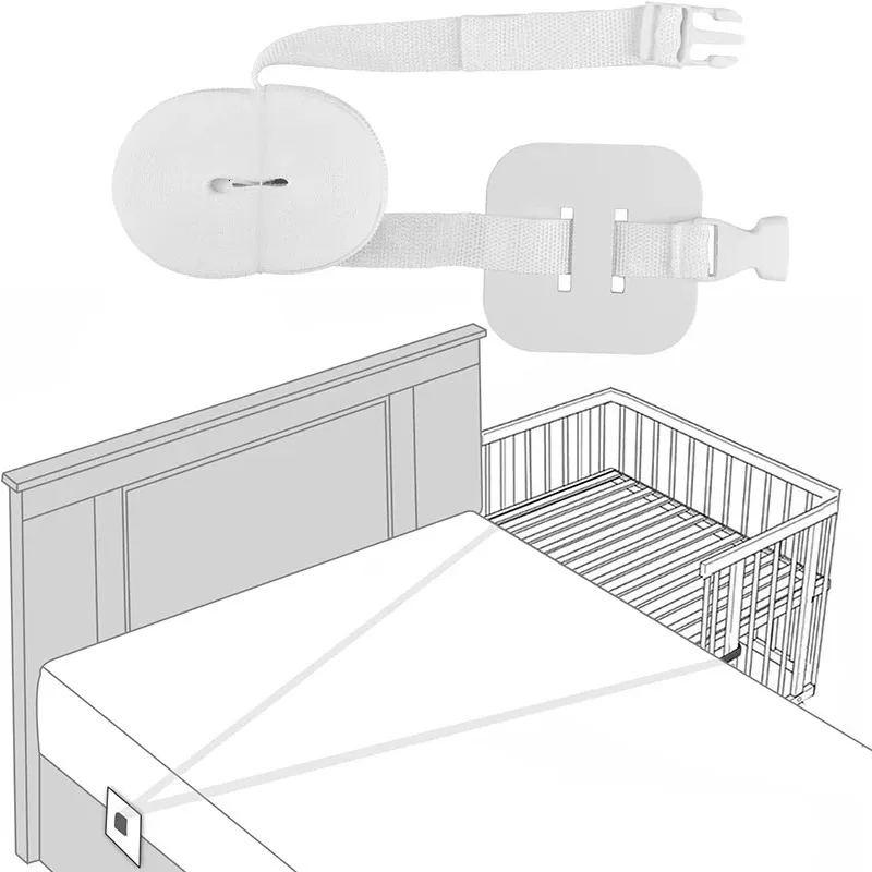 Connecteur de lit matelas sangle ceinture feuille bébé fixation attaches support berceau pont cordes sangles double connexion Fixation 240325