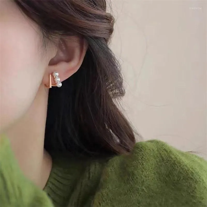 Boucles d'oreilles tendance Style coréen en perles pour femmes, bijoux de fête simples et élégants, cadeaux d'anniversaire