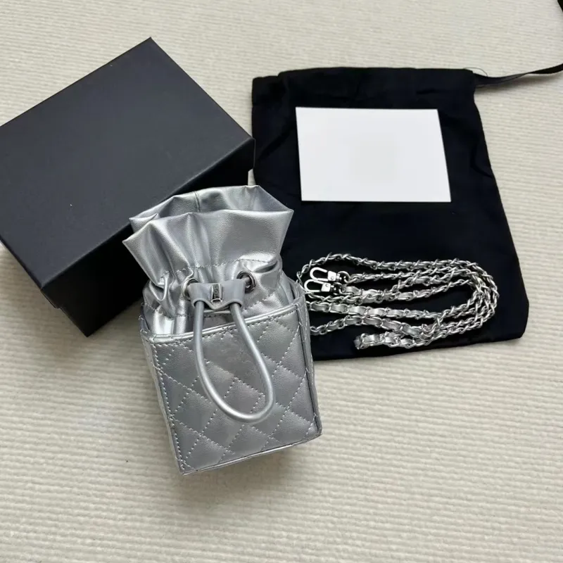 New silver hardware with mini chain Shaomai bag Crossbody Makeup bag VIP Points Redemption Gift wrap