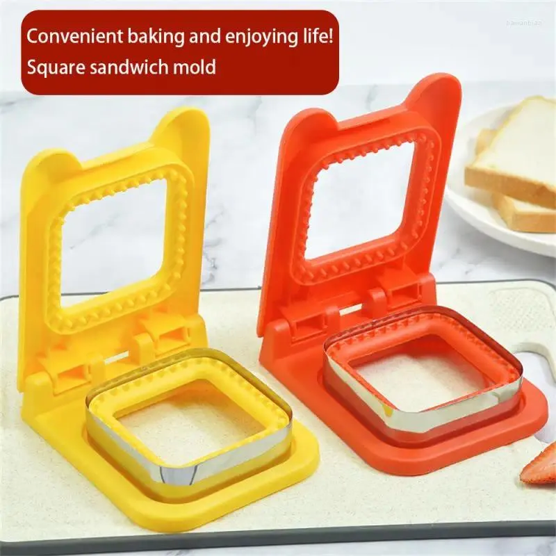 Baking Moulds Sandwich Cutter Stainless Steel Bread Toast Pocket Embossed Cooking Tools Kitchen Accessories