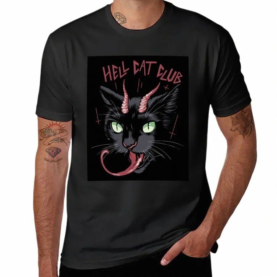 Ny Hellcat Club T-shirt Plain T-shirt Skjortor Grafiska tees Mens Graphic T-shirts Pack 57OS#