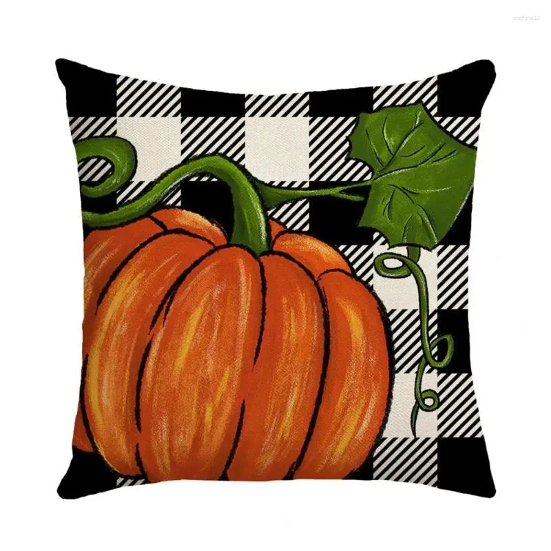 Kuddrumsfall Perfektion 4 Mysig Halloween Pumpkin Print Linen Cover för Modern Minimalistic Home