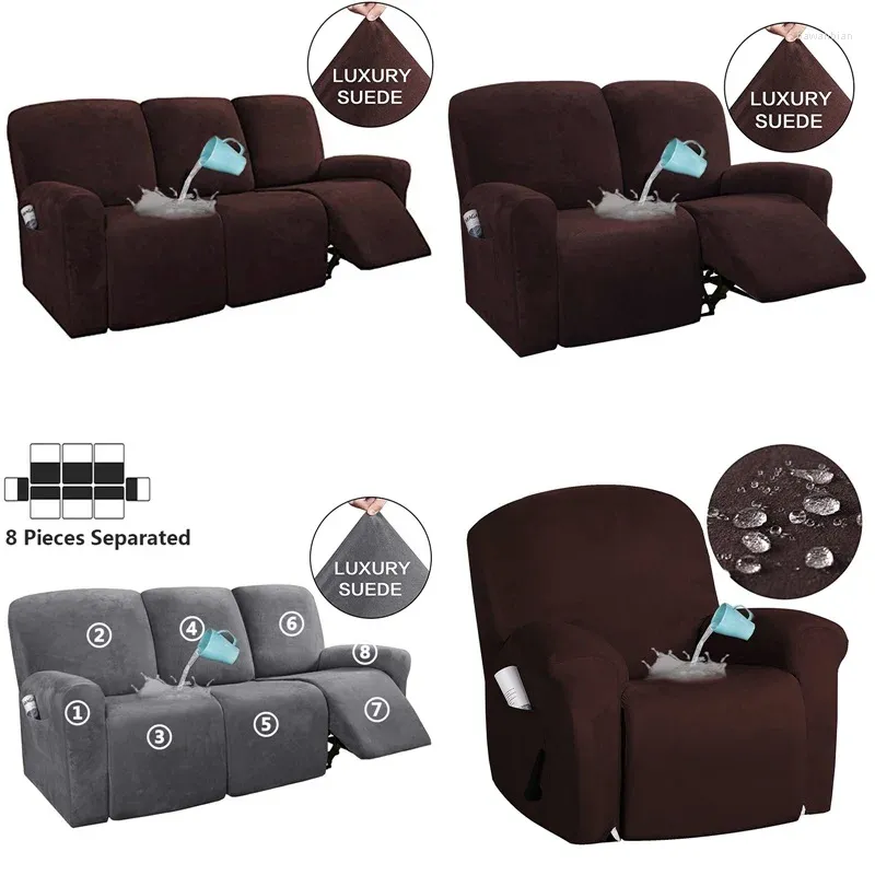 Chair Covers 1 2 3 Seater Water Repellent Recliner Sofa Cover Elastic Spandex Relax Lazy Boy For Living Room Armchair