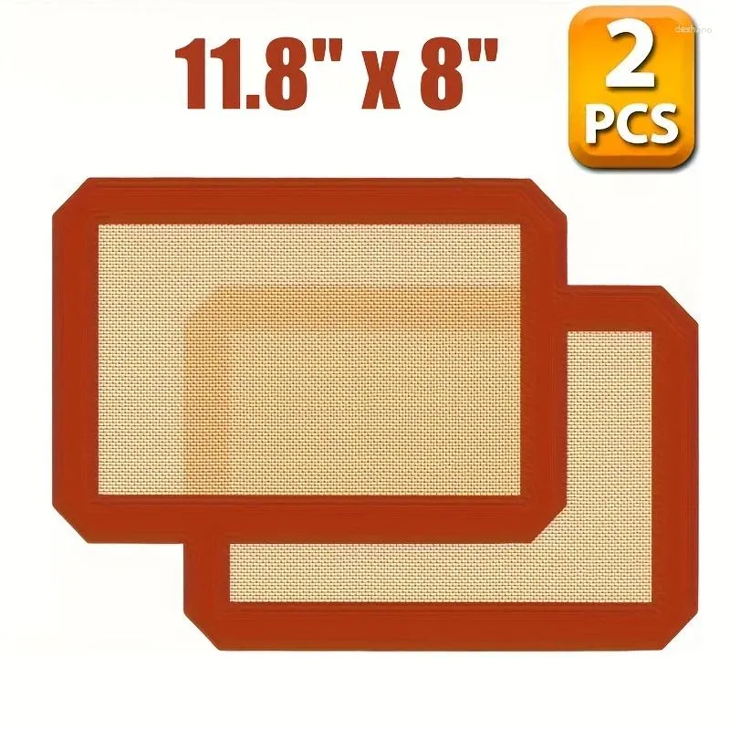 ベーキングツールシリコンマット（11.8''x8 ''）ノンスティック耐熱性オーブンライナーシートパンマットマット用