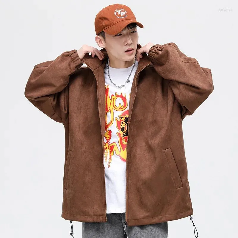 Men's Jackets Autumn And Winter Suede Jacket American Retro Fashion Loose Ruan Handsome Casual Baseball
