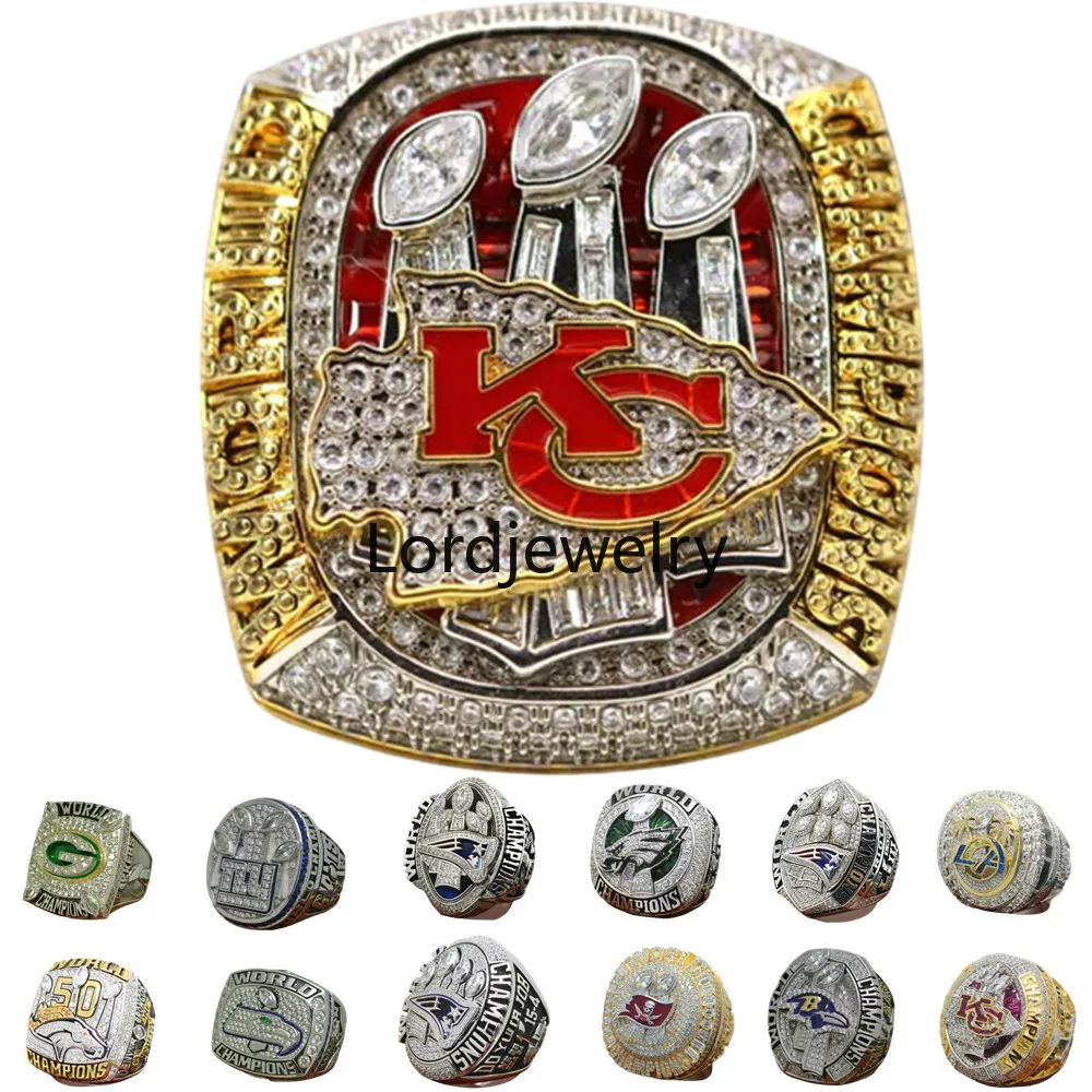 فاخرة Super Bowl Lvii Championship Ring Designer 14k Gold KC Bambions Rings for Mens Womens Diamond Jewelry