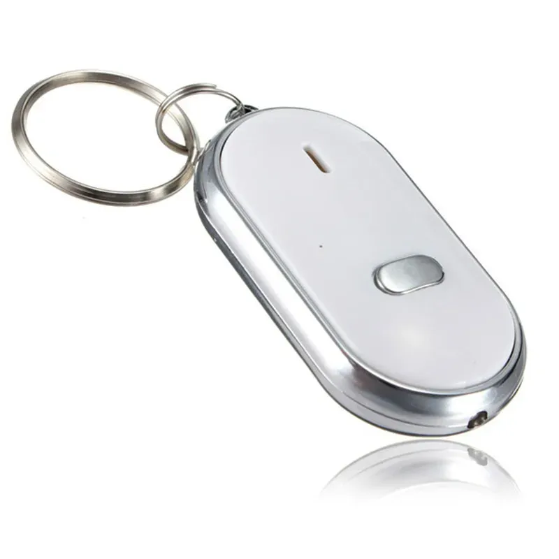 2024 LED Light Torch Remote Sound Control Lost Key Finder Locator Locator Keychain Keyring With Whistle Claps