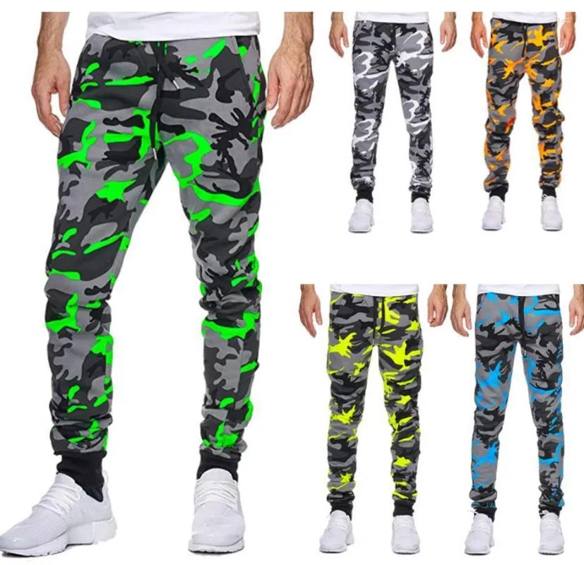 Männer Hosen Männer Hosen Casual Jogger Camouflage Knöchel Banded Mittlere Taille Männliche Mode Fracht Kühlen Sport Streetwear Herbst