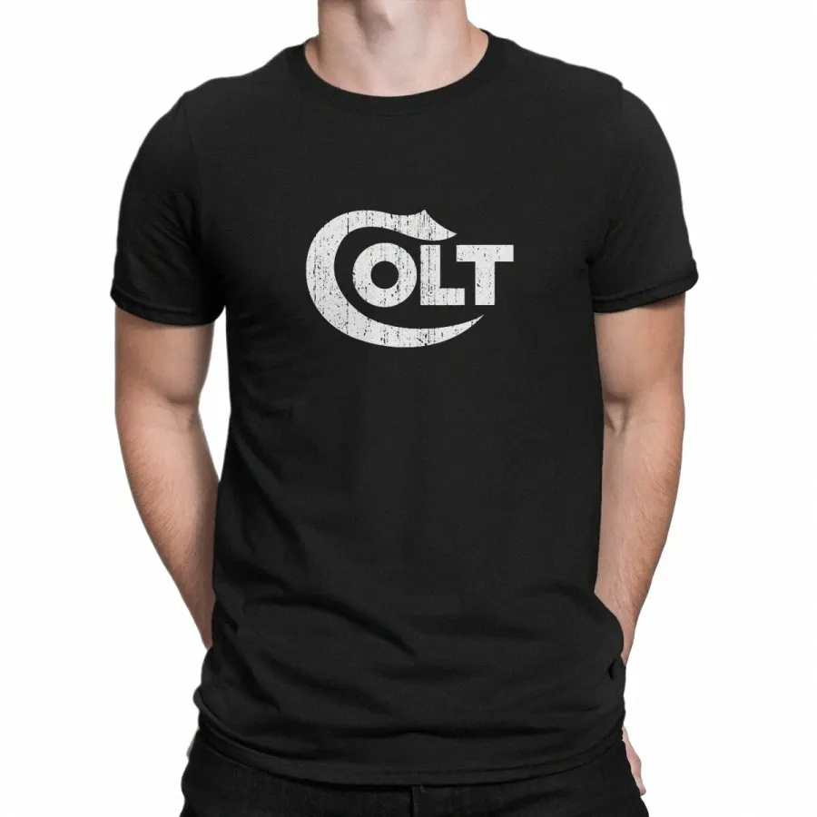 colt skjutvapen män t skjortor smith cool w vintage tee skjorta kort ärm rund krage t-shirt 100% Cott unika toppar h0mf#