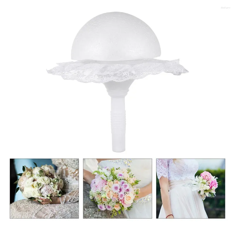 Fleurs décoratives Hémisphère Bouquets Bridal Gather Gatord Holder Wedding Supply Artificial Flower DIY Bundles Holders Bride Party