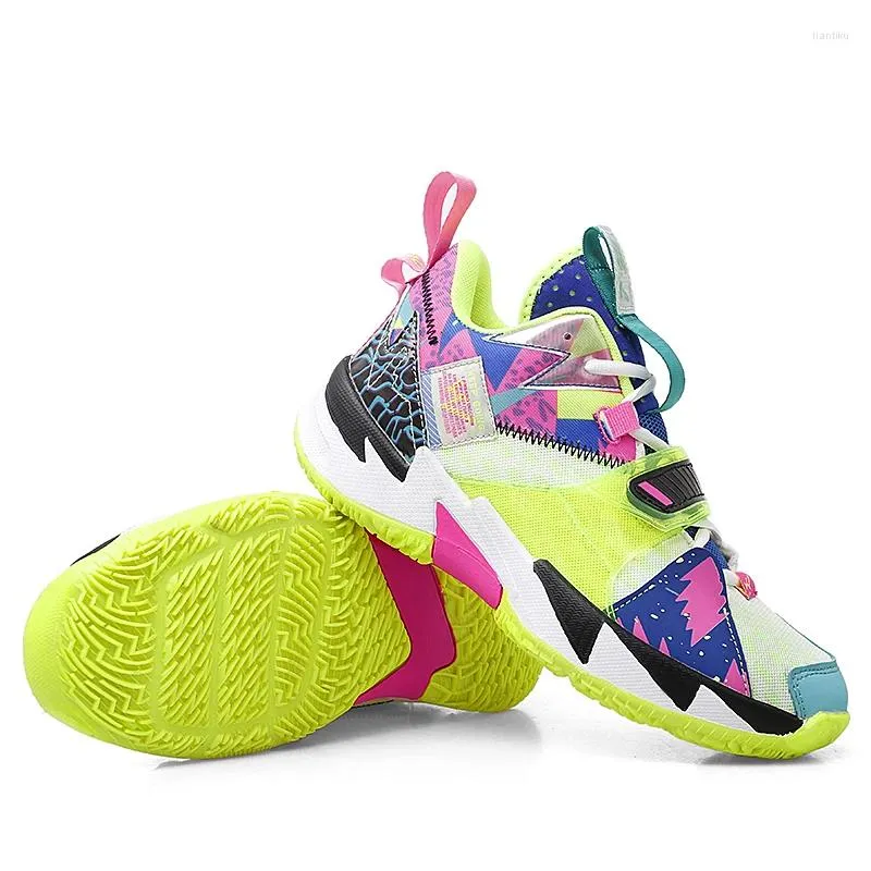 Sapatos de basquete 2024 adulto marca para crianças tênis meninas meninos hig-top respirável esporte sapato fundo macio correndo