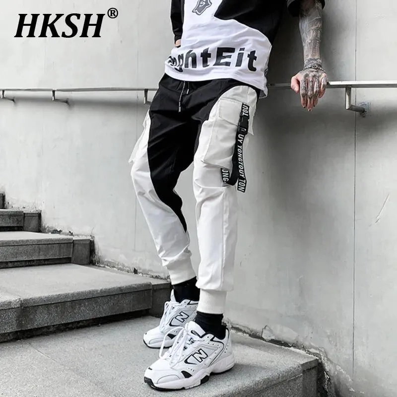 Pantalons pour hommes HKSH Spring Summer Cargo Tide Tactique Safari Style Explosif Streetwear Tendance Techwear Salopette Casual HK0682