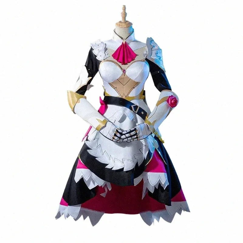 genshin Impact Noelle Cosplay Costume Knights Cosplay Maid Costume Full Set Noelle Dr Cosplay Noelle D9lQ#