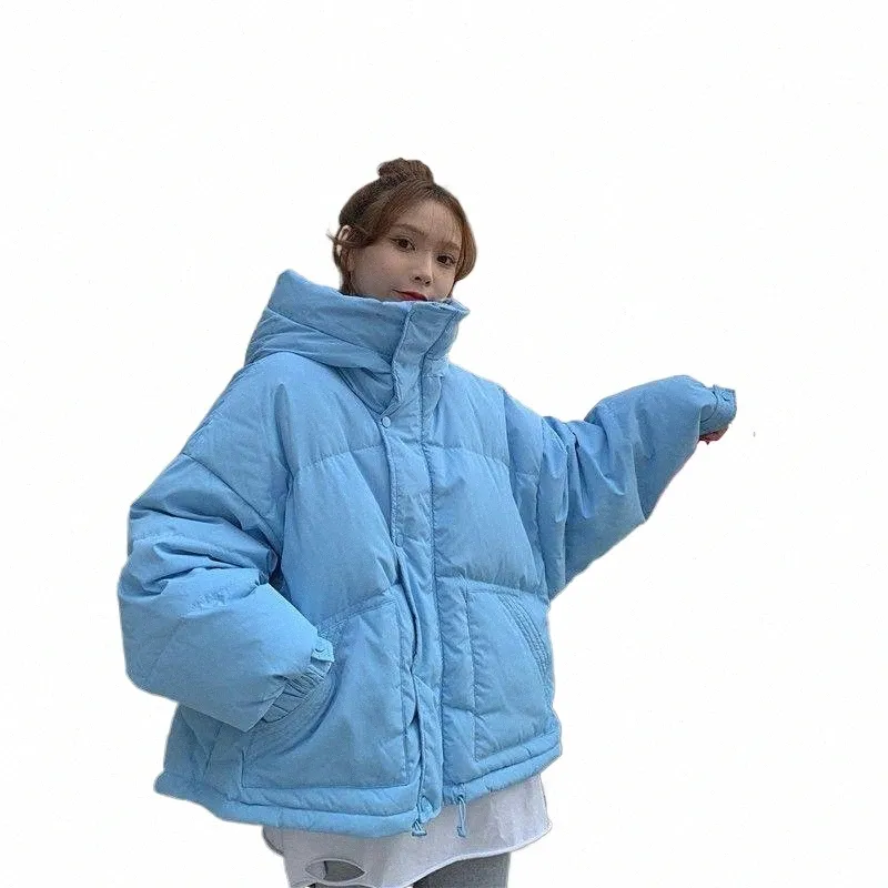 Jaquetas coreanas de outono e inverno, jaquetas curtas femininas, casacos quentes grossos com capuz, jaquetas confortáveis ​​com mangas LG a2S1 #