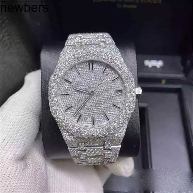 Luxury Diamonds AP Watch Apf Factory Vvs Iced Out Moissanite Can past Test Luxury Diamonds Quartz Movement Iced Out Sapphire Limited Sale Silver QualityZMRGDNJH