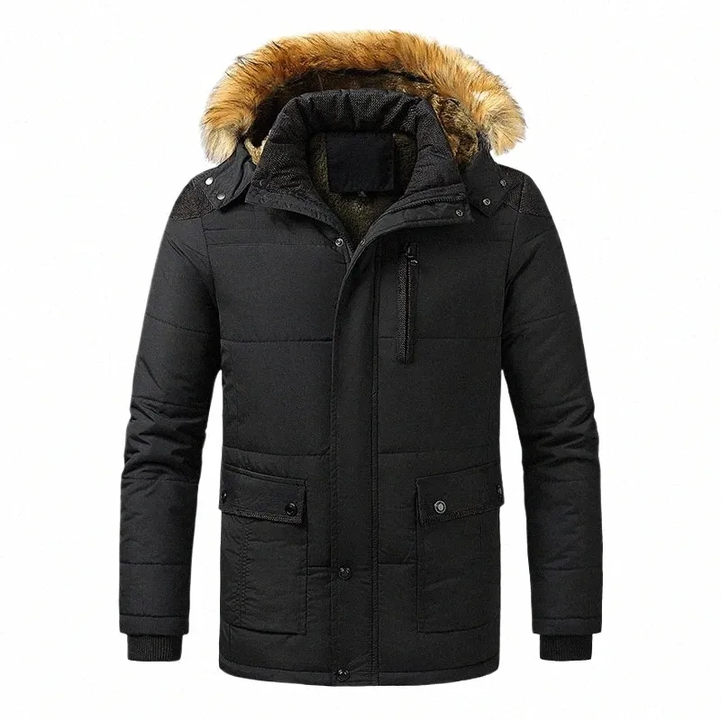 Plus Größe Lamm Wolle Liner Parka Männer Winter Casual Dicke Oberbekleidung Mit Kapuze Gepolsterte Cott Mäntel 2022 Neue Warme Fleece Jacke für Männer k9l5 #