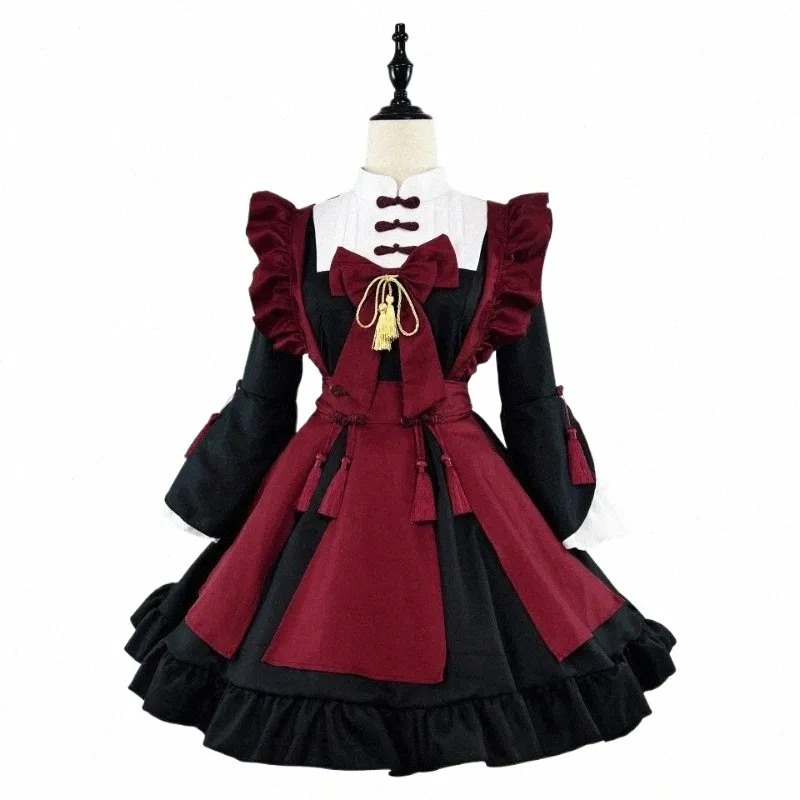 Vrouwen Plus Size Halen Gothic Maid Devil Cosplay Kostuums Sweet Lolita Kat Meisje Bunny Party Princ Dr Sissy Waitr Nieuwe n2wK #