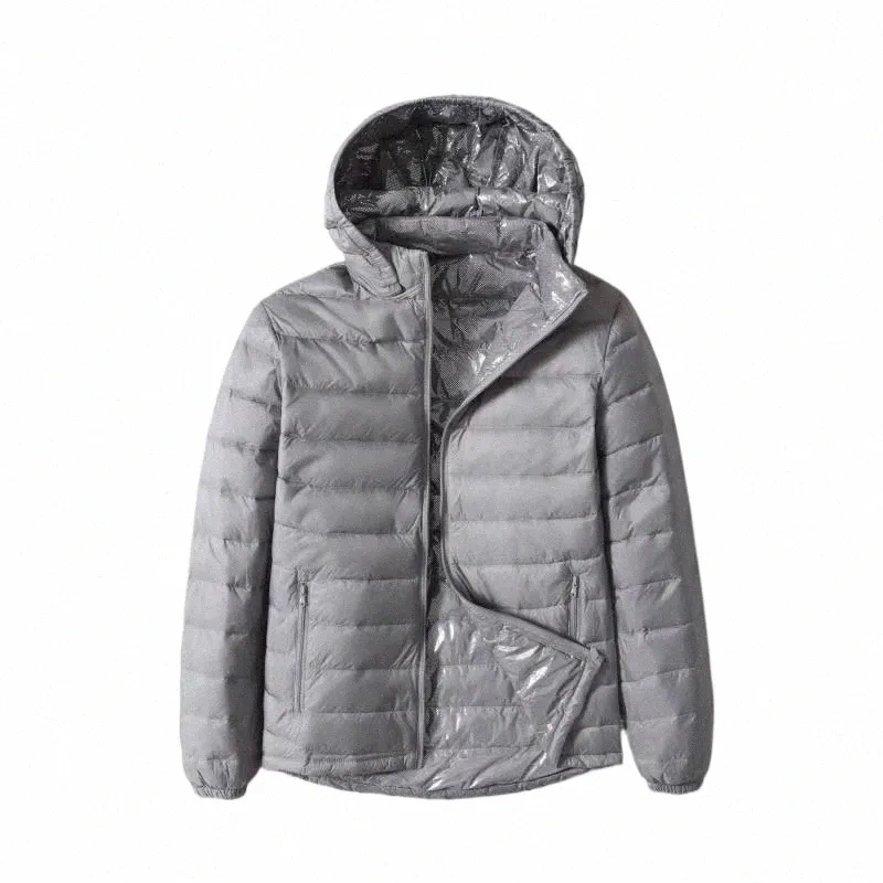 Top Grade Männer Winter Puffer Jacke Neue Hut Abnehmbare Ultra Licht Daunen Jacke Männer Leichte Parka Winddicht Warme Mäntel t6L9 #