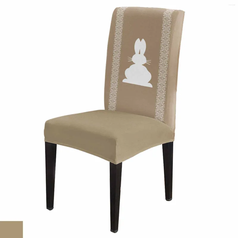 Cadeira cobre Páscoa Brown Cover Set Cozinha Stretch Spandex Assento Slipcover Home Dining Room