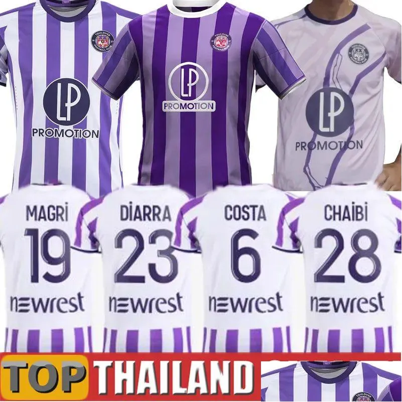 Футбольные майки 23 24 Toouse Cissoko Dallinga Casseres Home Away Maillot De Foot 2023 2024 Мужская форма Футболки Униформа Aboukhlhl Otax2