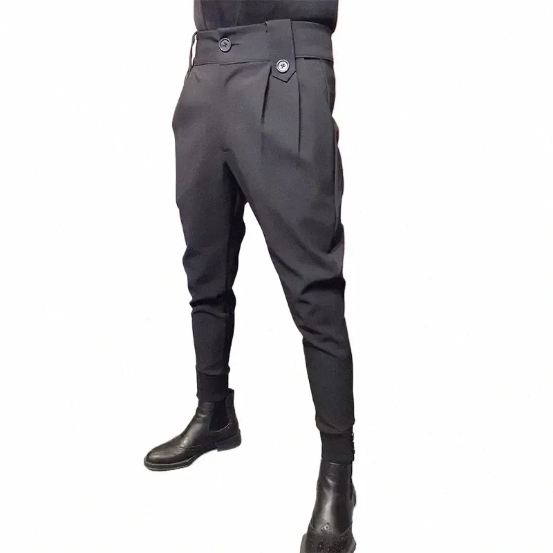 2023 Весна Лето Мужской костюм Брюки Fi Повседневные деловые брюки Мужские облегающие офисные брюки до щиколотки Мужские брюки Dr F51 j8Y6 #