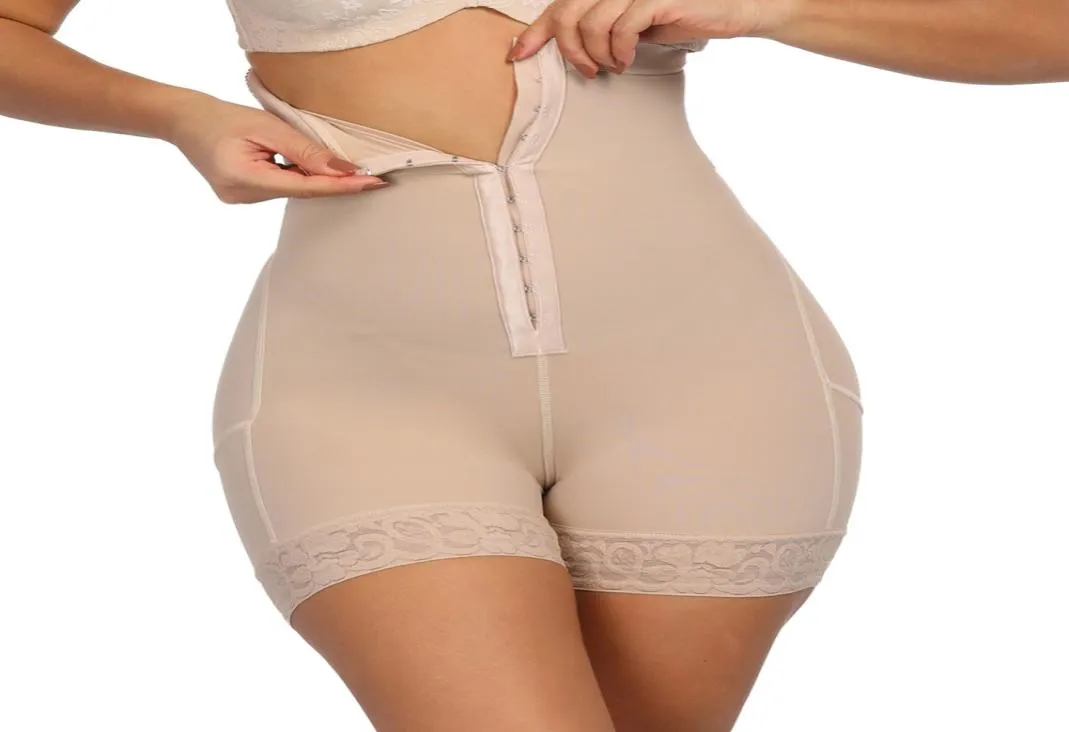 Nuove donne allenatore a vita alta body shaper butt lifter shapewear pancia contenitiva mutandine petto pizzo fajas biancheria intima dimagrante6175410