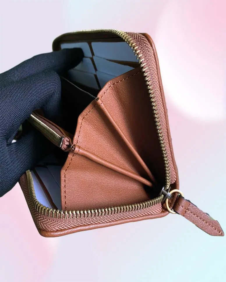 مصمم أعلى جودة الخيزران محفظة zippy حقيبة جلدية جلدية حقيقية
