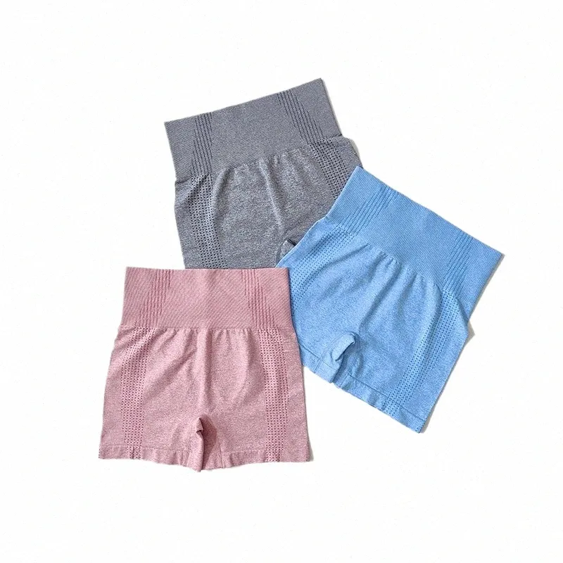 Seaml Women's Shorts Yoga FitnハイウエストトレーニングショーツスポーツジムレギンススリムおなかCtrolアスレチックショーツY0OZ＃