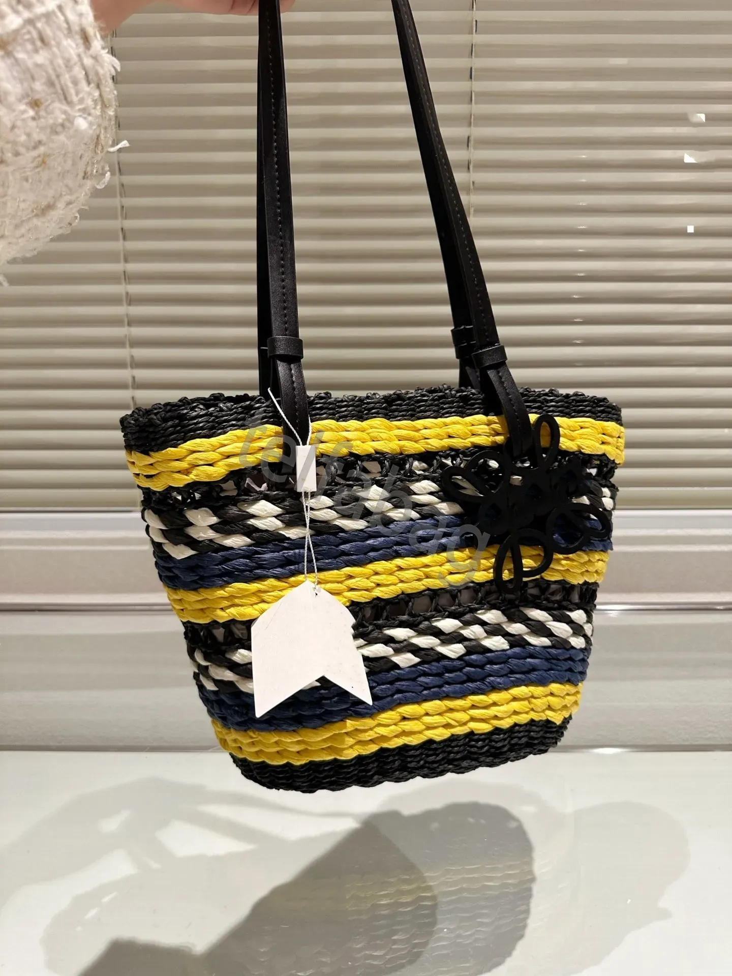 Дизайнерская соломенная корзина, модная сумка ручной работы, пляжная сумка через плечо, летняя женская сумка, тканая сумка, кошелек a7
