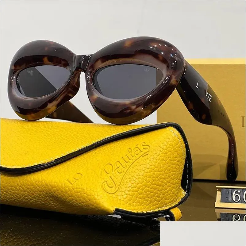 Lunettes de soleil Designer Cat Eye pour femmes Lunettes Mens Beach Protection Lunettes Voyage Sun Verre Gonflable Design Sunglass avec boîte Drop Otqvu