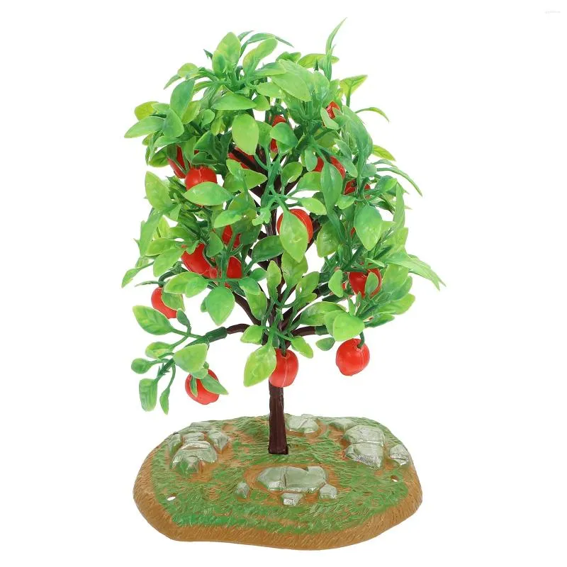 Dekoratif Çiçekler 2 PCS Apple Tree Model Oyuncak Mikro Peyzaj Ev Dekorasyonu Bitki Bahçecilik Dekorasyon Dekorasyon Dekorasyonları