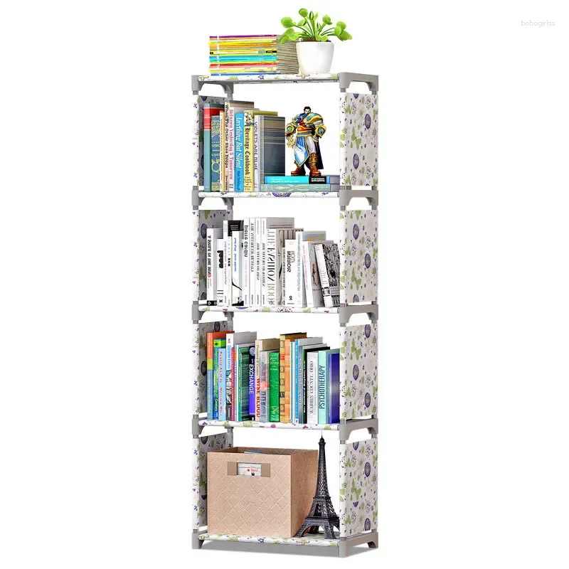 Hooks Bookshelf Storage Shelve For Books Simple Asemmbly Book Rack Bookcase Home Furniture Boekenkast