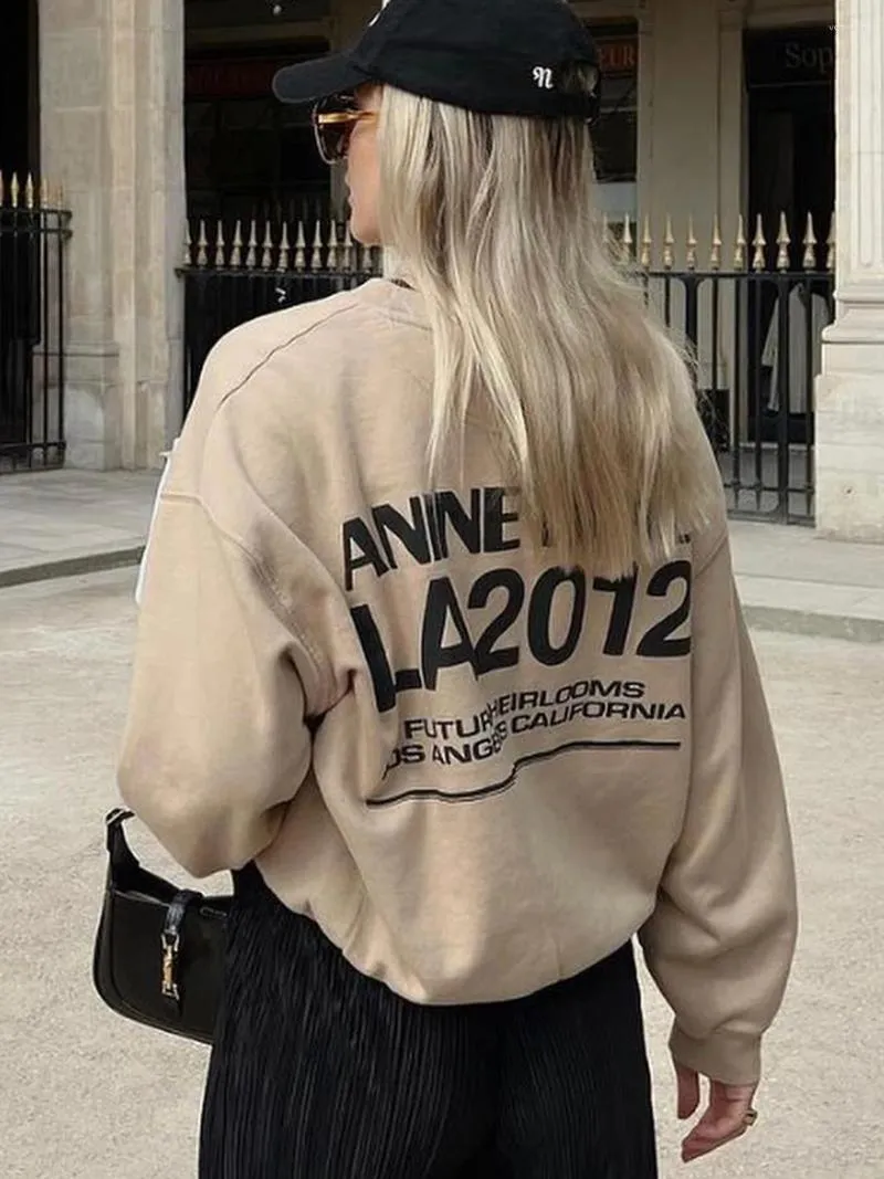 Sweats à capuche pour femmes Sweat-shirt graphique esthétique Femmes Automne Hiver Vêtements 2024 Mode Pulls Tops Vintage Sweatshirts Femme Oversize