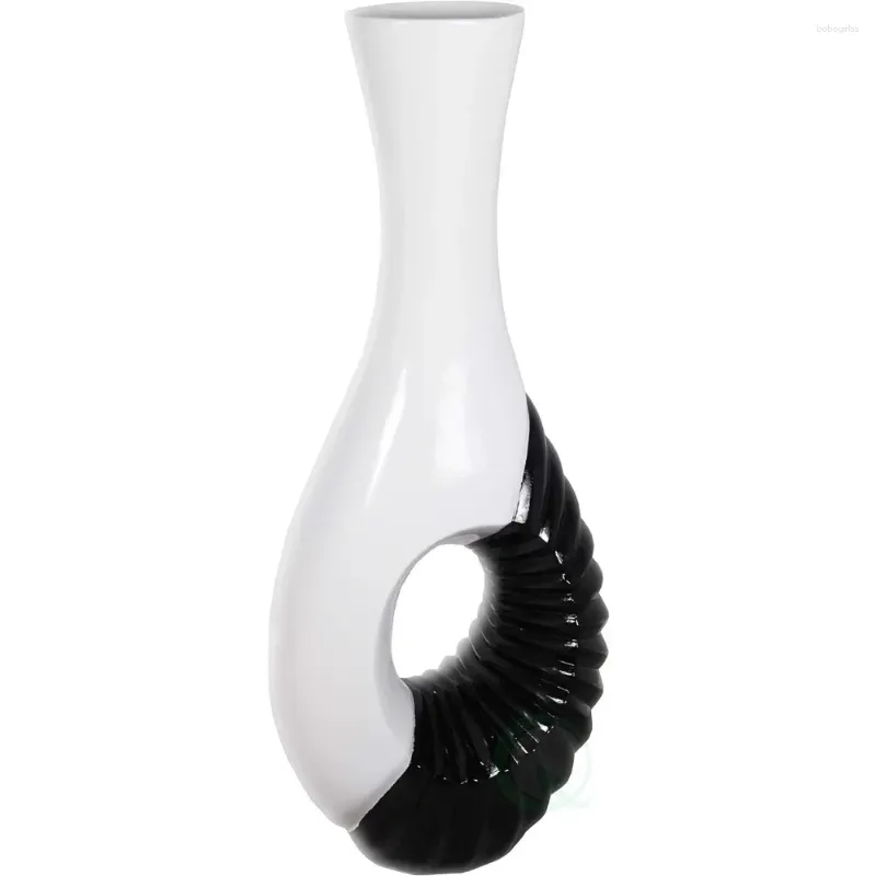 Vases Modern Black And White Large Floor Vase - 43 Inch Freight Free Decoration Home Decorations Decor Garden