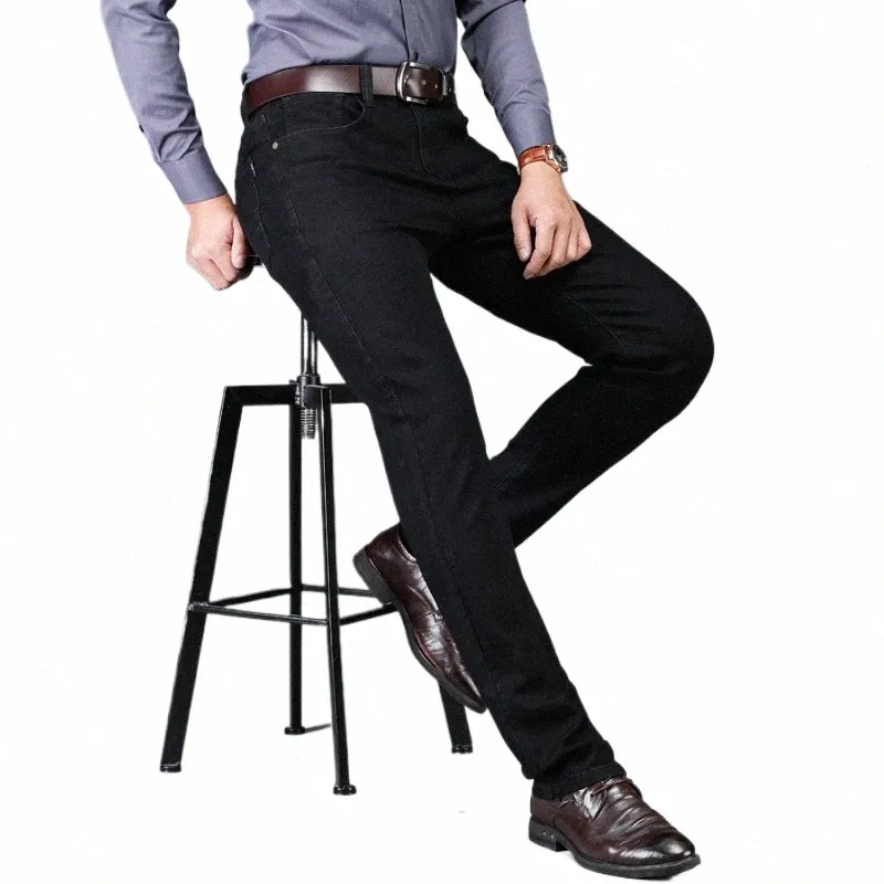 2022 nuovi uomini invernali Cott Casual Cott Denim Jeans Jeans larghi di alta qualità c8ov #