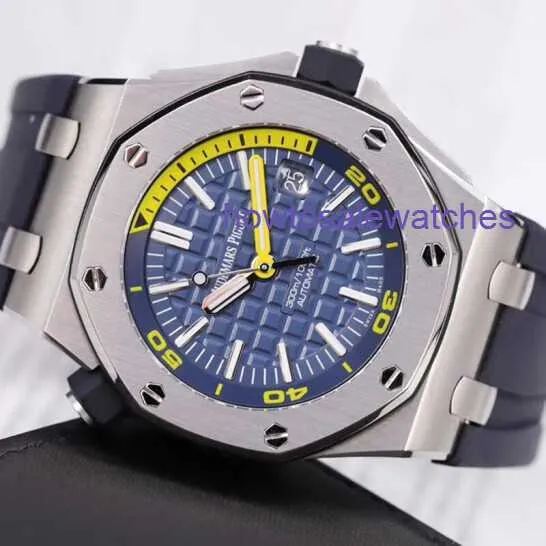 Горячие наручные часы AP Royal Oak Series 15710ST OO Прецизионная сталь, калибр 42 мм, автоматические механические часы A027CA.01/синий циферблат