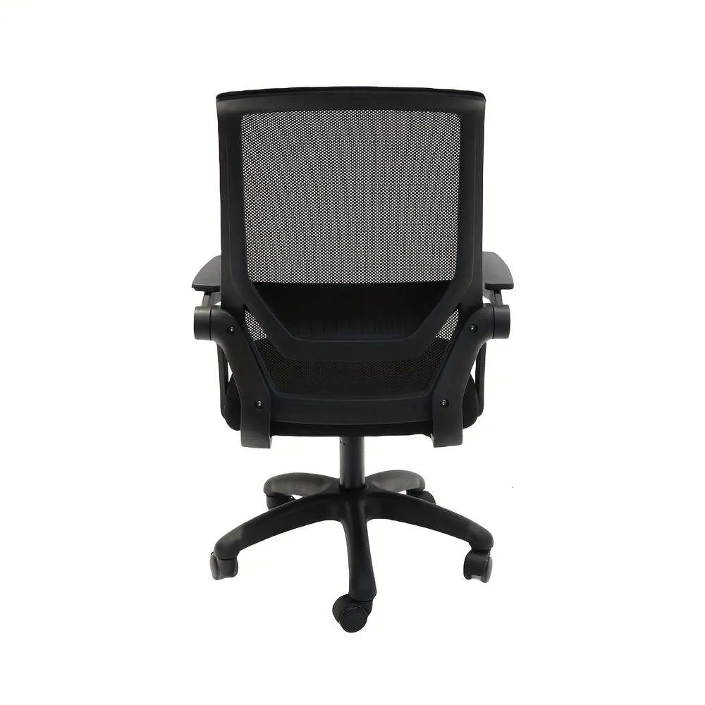 Game Mesh Swivel Student Seat Lifting Backrest Pulley Computer Front Desk Chair with Armrest Swivle Task Chair, Silent Wheels for Office Home black