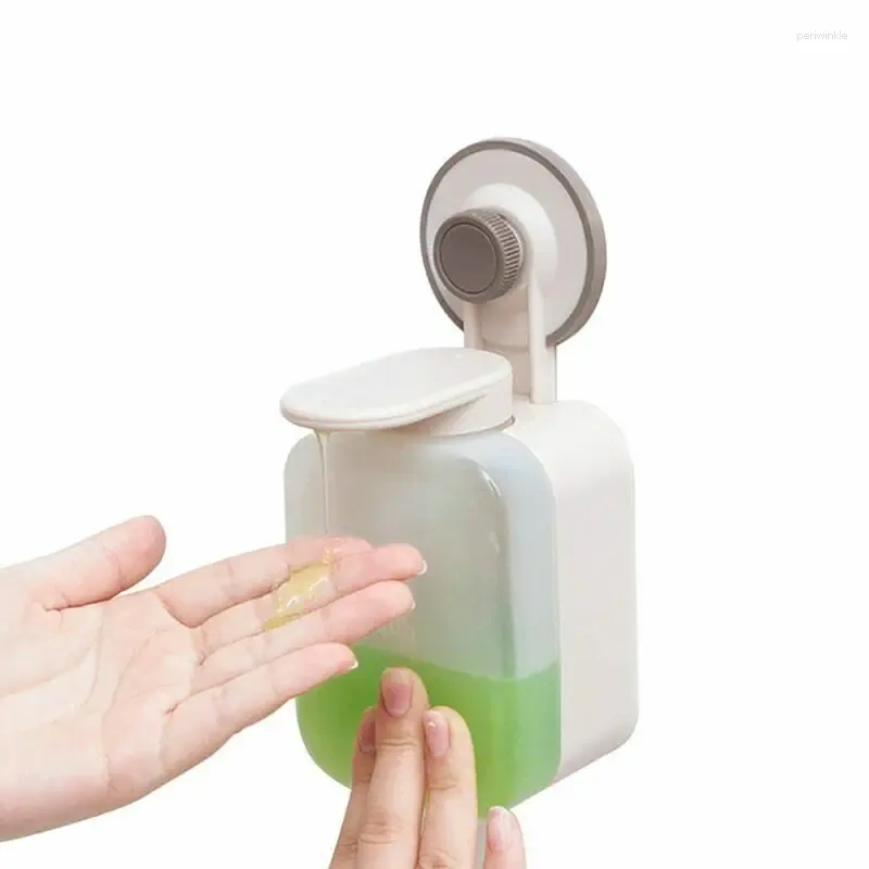 Dispenser di sapone liquido Soluzione senza disordine a parete Dispenser a mani libere Pressa portatile in materiale plastico durevole Bottiglia pratica