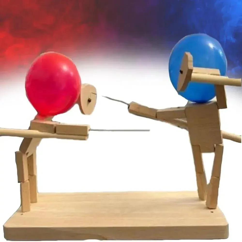 Juego De Batalla De Globos Con 50 Globos Y Tabla De Madera – Juego De Esgrima Para 2 Jugadores, Diversión Para Fiestas Y Regalos