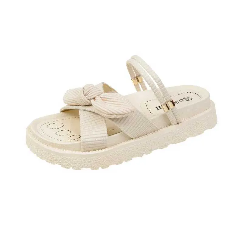 Sandalen 2017 Zomer Strand Dames Luxe Medium Dichtheid Horloge met Hoge Hakken Dubbele Schoenen Volledige Set Retro Comfort Nieuwe Dikke H240328BP1Z