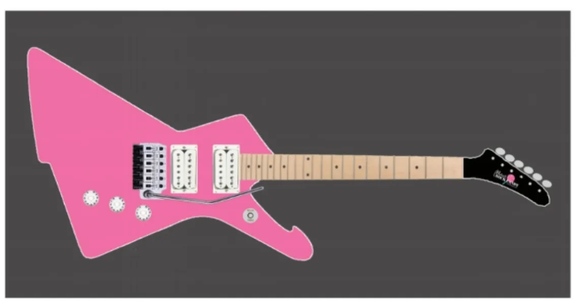 Gitara elektryczna różowa /fioletowa /zielona rock cukierka 6strings Maple Tfalboard dostosowana do klientów Freeshippings