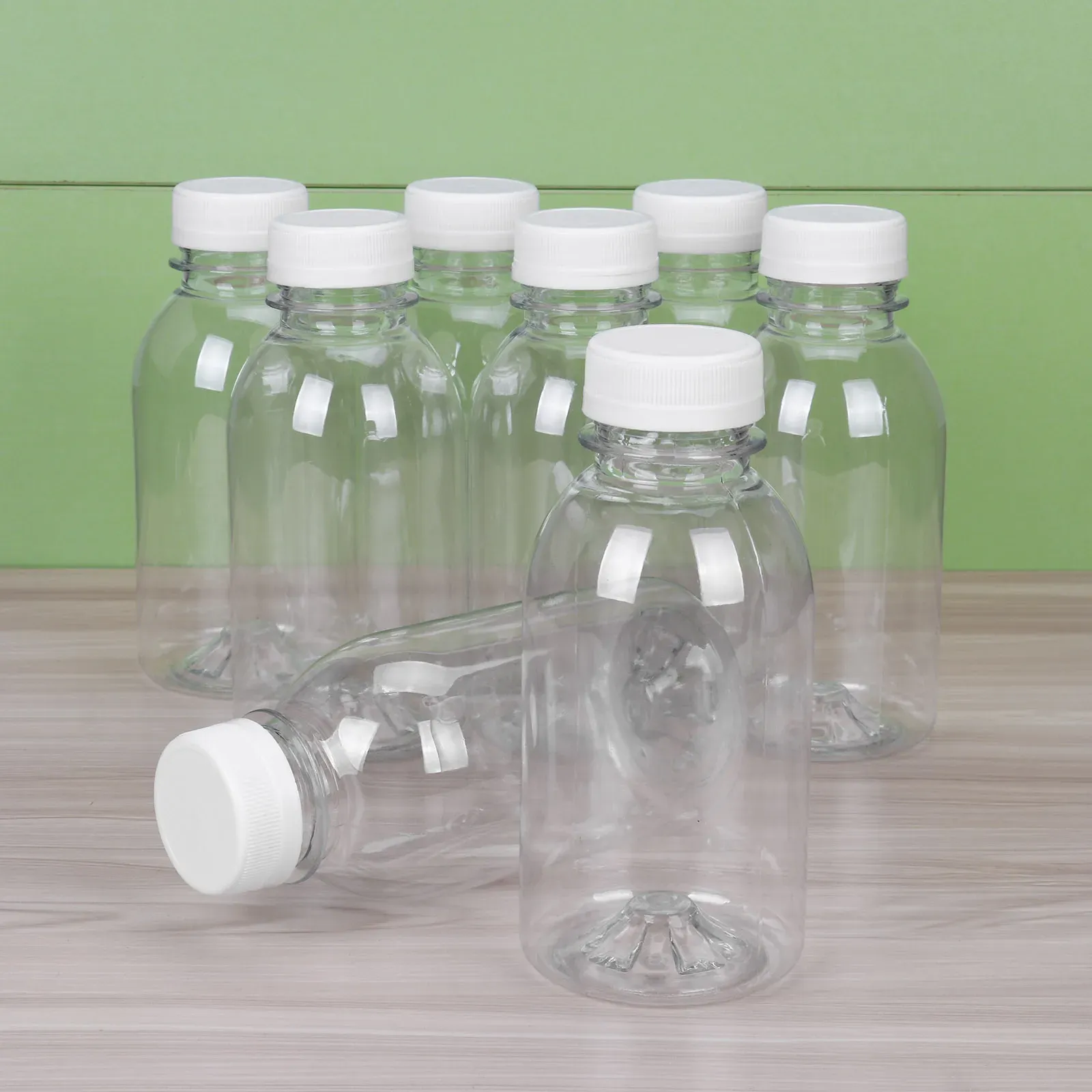 Bocaux vides bouteilles d'eau en plastique transparent jus réutilisables Pots de boisson au lait anti-fuite garder les conteneurs de boissons fraîches tasses de stockage portables