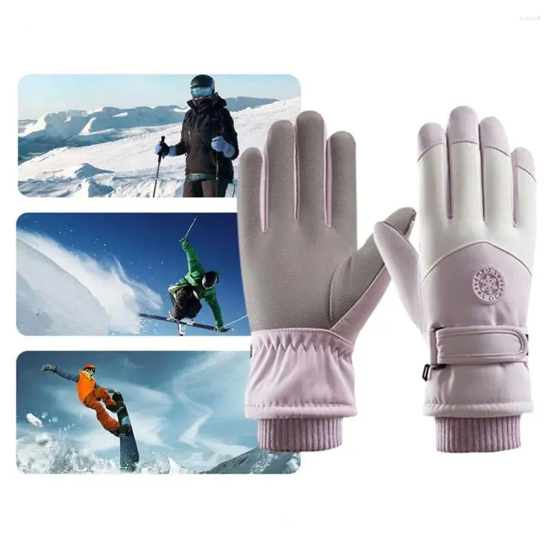 Велосипедные перчатки для хранения тепла, высококачественная ткань, ветрозащитная, зимняя с сенсорным экраном, противоскользящая, теплая на запястье, для унисекс