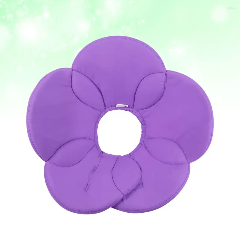 Vêtements pour chiens Collier de cou Fleur Anti-rayures Cercle de cou créatif pour chat (taille violette)